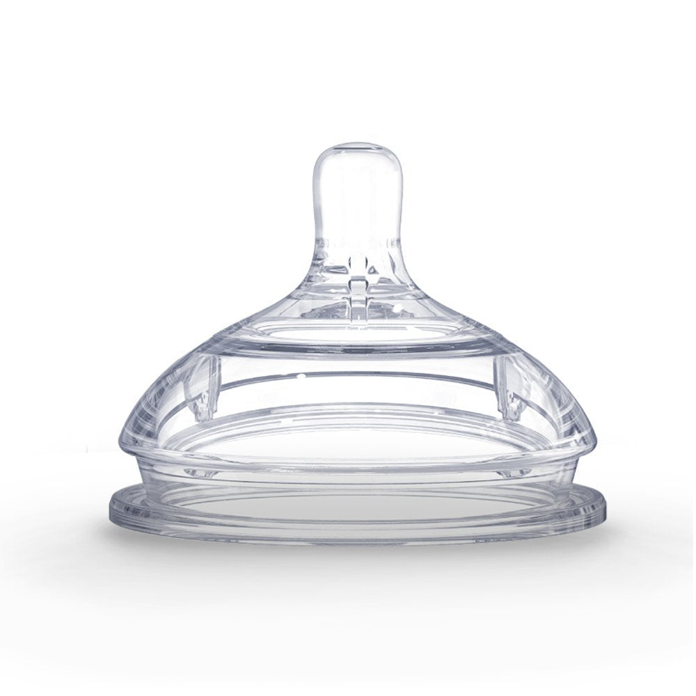 2 Pack Silicone Replacement Nipple Clear 6 Months