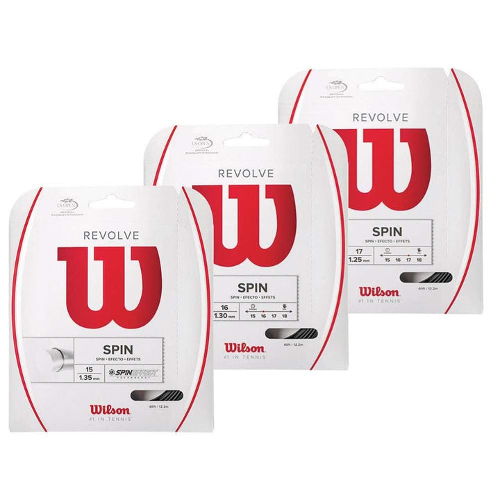 Wilson Revolve 16 Tennis String - Set, Black