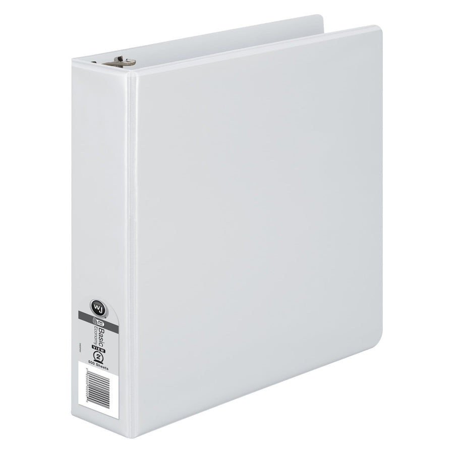 2 Inch 3 Ring Binder, Basic Round Ring View Binder, White (W362-44W)