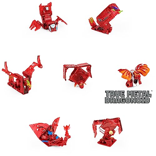 GeoForge Dragonoid, 7-in-1 Includes Exclusive True Metal Dragonoid and 6 Geogan Collectibles, Kids Toys for Boys