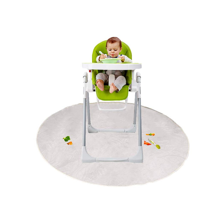 Floor Mat Plastic Splat Mat Highchair Mat for Floor, Waterproof High Chair Floor Protector, Multi-Purpose Playmat for Playing and Feeding, Clear, Round, Non Slip