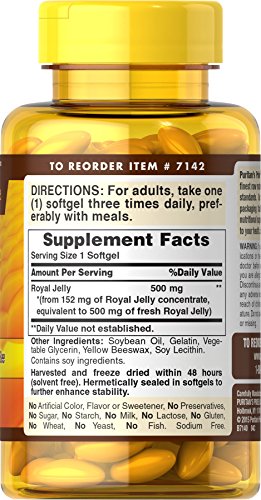 Puritan's Pride Royal Jelly 500 mg 120 Softgels