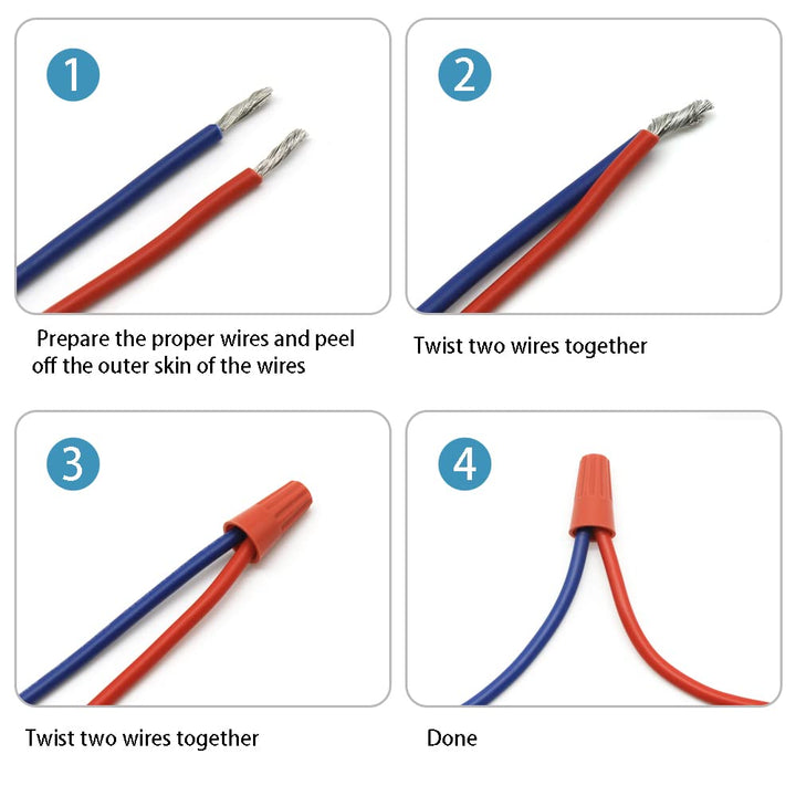 300 Pcs Electrical Wire Connectors, Red Wire Caps Screw Terminals Twist Nuts Connection