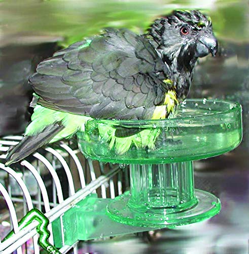 Quick Lock Bird Cage Bath for Lovebirds, Canaries, Finches, Parakeets, and Cockatiels and Other Small to Medium Feathered Friends (Pack of 1)