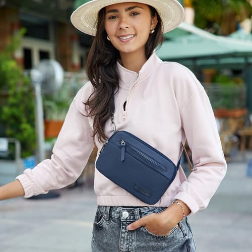 Anti-Theft Metro Convertible Small Crossbody Bag, Navy Heather