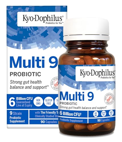 Kyo-Dophilus Multi 9 Probiotic, for Strong Gut Health Balance and Support, 90 Capsules Total