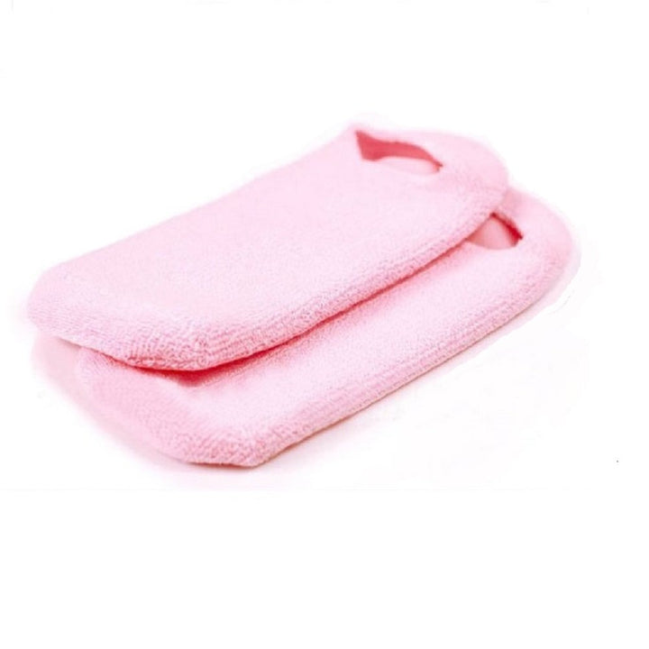 Spa Gel Socks for Cracked Skin Moisturising feet care Soften Exfoliating Dry Heel Booties pedicure(socks, pink)