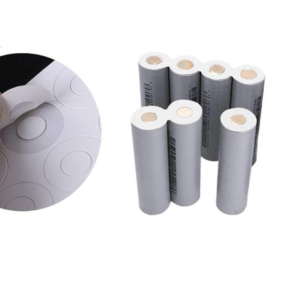 Red 18650 Battery Insulator Ring, 300pcs Self-Adhesive Sturdy Cardboard Stickers Insulators Electrical Insulating Adhesive Paper for 18650 Cells