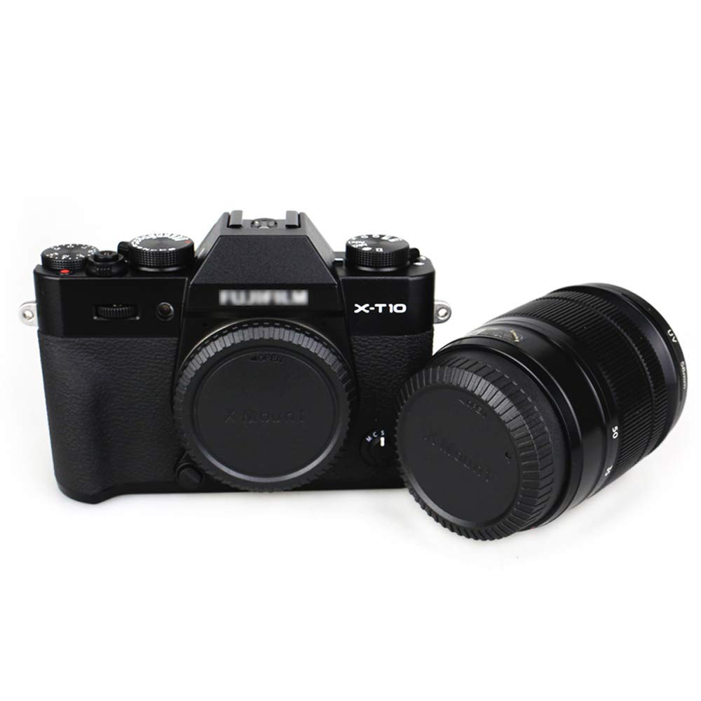 Camera Rear Lens Cap & Body Cap Cover for Fuji Fujifilm X Mount Camera X-M5 X-T50 X-T30 II X-T5 X-T4 X-T3 X-PRO3 X-PRO2 X-H2 X-H2S X-S20 X-S10 X-E4 X-E3 X-A5 X-A10 X-T200 X-T100-3 Packs