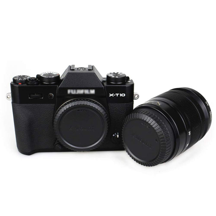 Camera Rear Lens Cap & Body Cap Cover for Fuji Fujifilm X Mount Camera X-M5 X-T50 X-T30 II X-T5 X-T4 X-T3 X-PRO3 X-PRO2 X-H2 X-H2S X-S20 X-S10 X-E4 X-E3 X-A5 X-A10 X-T200 X-T100-3 Packs