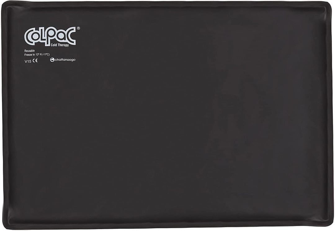 ColPac - Reusable Gel Ice Pack - Black Polyurethane - Oversize - 12.5 in x 18.5 in - Cold Therapy - Knee, Arm, Elbow, Shoulder, Back - Aches, Swelling, Bruises, Sprains, Inflammation