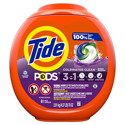 PODS Laundry Detergent Soap Pods, Spring Meadow, 81 count