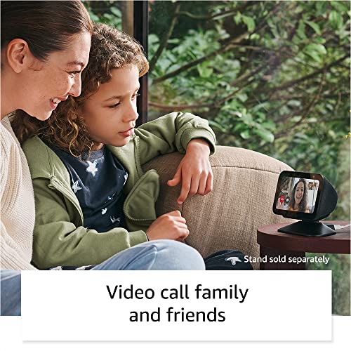 Echo Show 5 (newest model), Smart display with 2x the bass and clearer sound, Charcoal