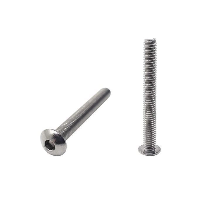 ZAYI M4-0.7 x 35mm Button Head Socket Cap Screws, Allen Socket Drive, 304 Stainless Steel, Full Thread, Bright Finish,Metric Thread Hex Socket Bolt Fastener 25PCS