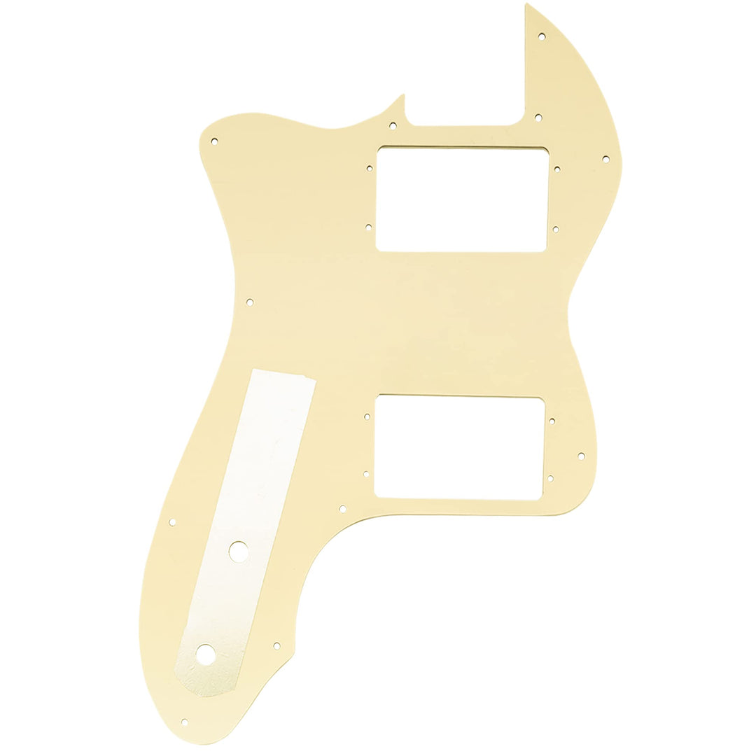Pro 12 Holes Wide Range HH Guitar Pickguard For USA/Mexico Fender 72 Tele Thinline Style Electric Guitar, 4Ply Aged White Pearl