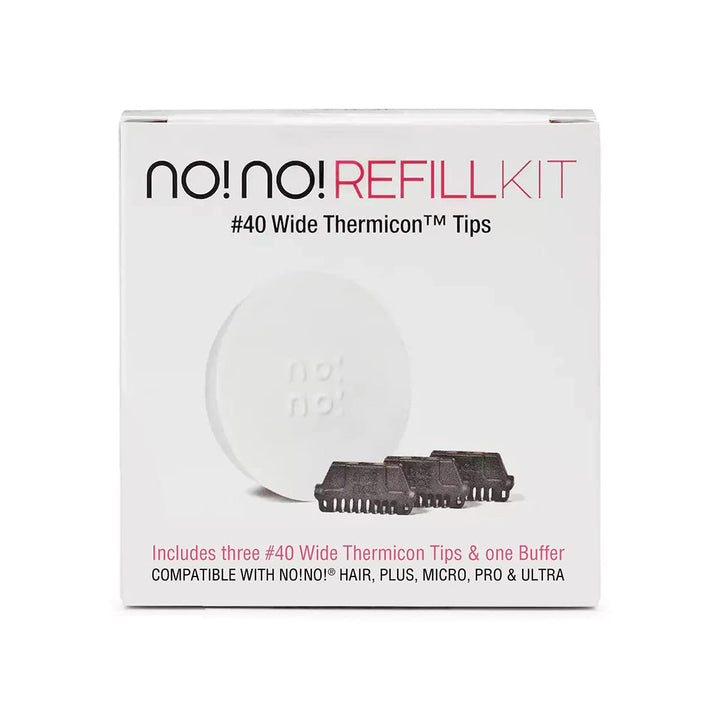 Hair Removal Kit Thermicon Tip Refill Pack (Wide Tip) for Legs, Back, Arms and Chest - 3 Count