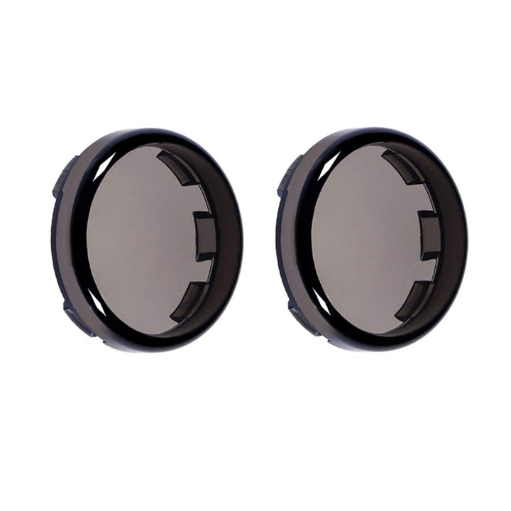 Smoke Bullet Turn Signal Light Lens Covers Compatible for Harley Davidson Touring Dyna Softail Sportster Electra Street Road Glide Road King Fatboy Heritage 1986-2019