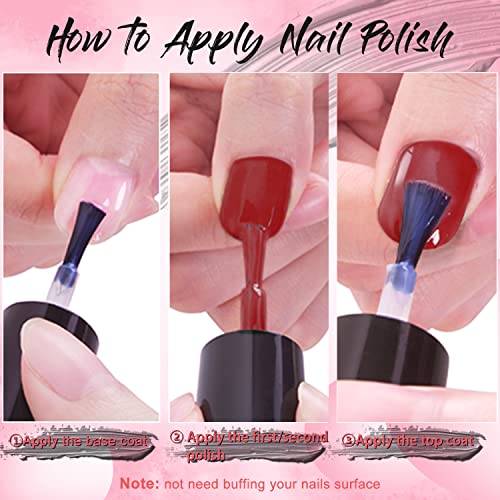 Non-Toxic Nail Polish - Easy Peel Off & Quick Dry, Organic Water Based Nail Polish Set for Women,Teens,Kids(6 Colors,0.27 fl oz)
