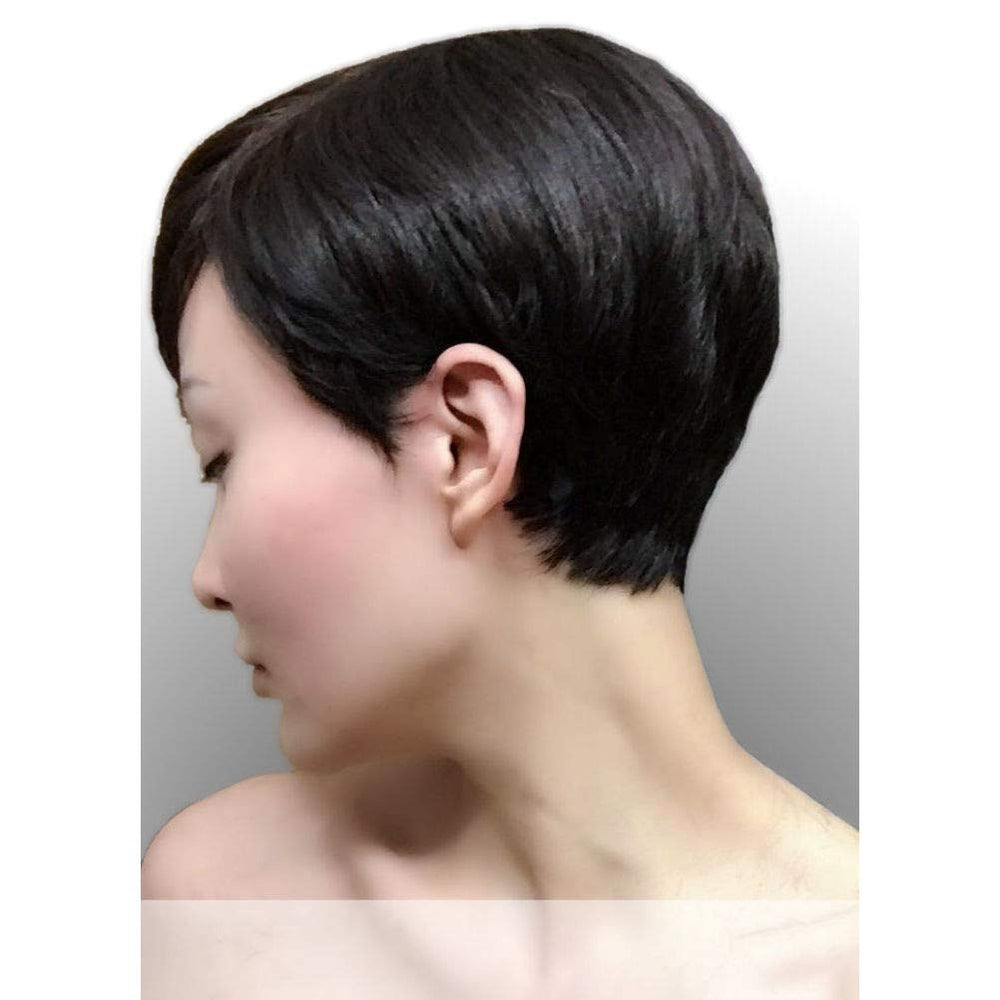 Dark Brown : H. VOLTA () - Human Hair Full Wig in DARK BROWN