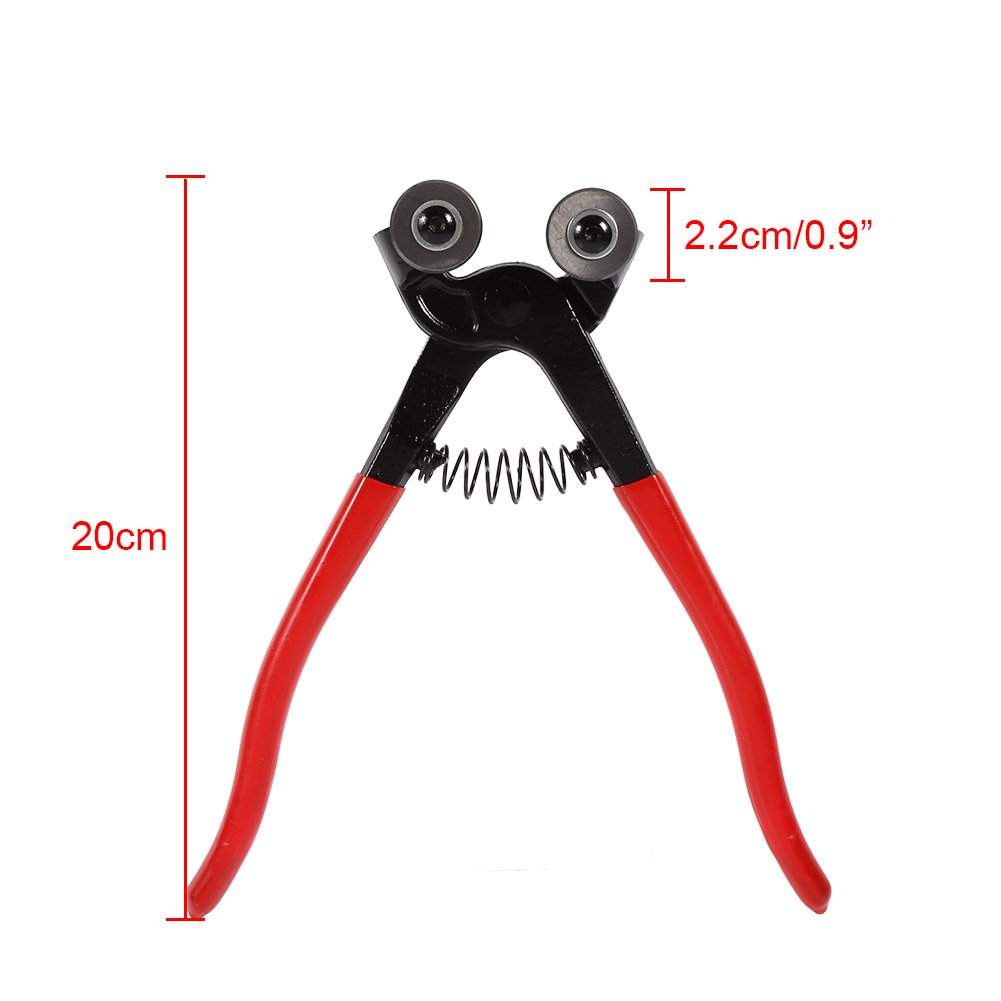 Glass Mosaic Cutter, 8 Inch Heavy Duty Mosaic Tool Glass Cutting Nipper Wheeled Cutter Pliers Tool for Glass Ceramic Tile Grinding