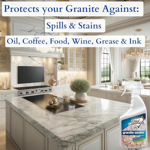 Granite Sealer: Seals and Protects. Marble Sealer Protector. Granite, Marble, and Travertine Countertop Sealer for All Stone Countertops. 1-Pint.