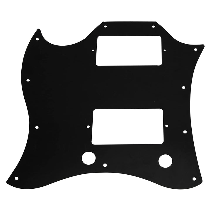 1Pcs 3Ply White Guitar Scratch Plate Full Face Compatible with SG Standard Style Guitar Pickguard (3Ply Black)