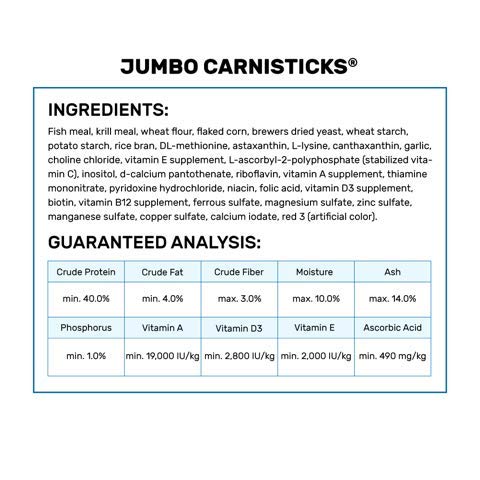Tropical Jumbo Carnisticks Fish Food, 17.6 oz (500g)