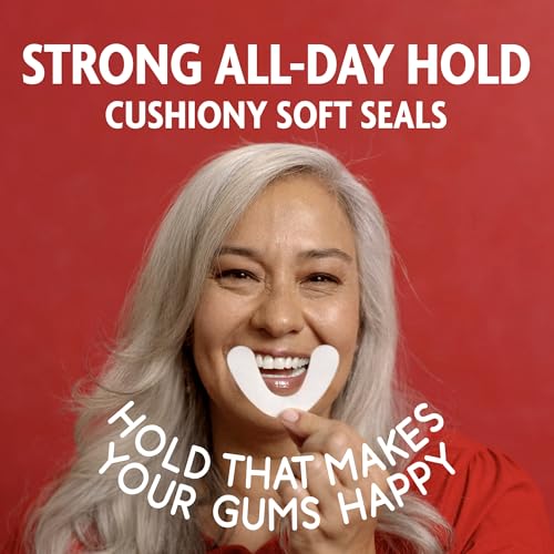 Sea Bond Secure Denture Adhesive Seals, Fresh Mint Lowers, Zinc-Free, All-Day-Hold, Mess-Free, 30 Count (Pack of 1)