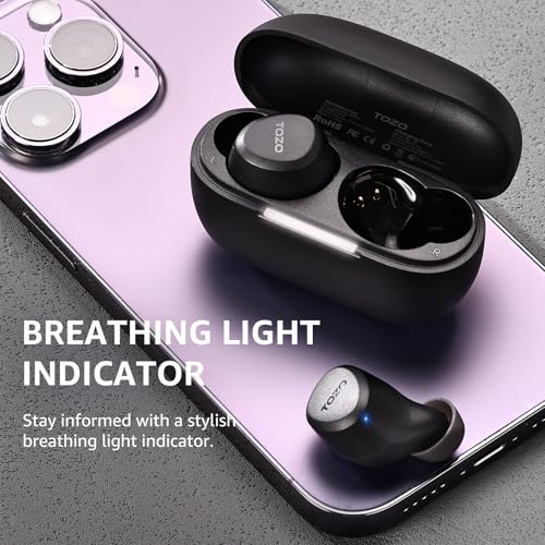 A1 Wireless Earbuds Bluetooth 5.3 Light Weight in Ear IPX5 Waterproof Headphones 2 Mic for AI Calls, Immersive Premium Sound Bass Headset with Charging Case, 32 Presets EQ Customization via App