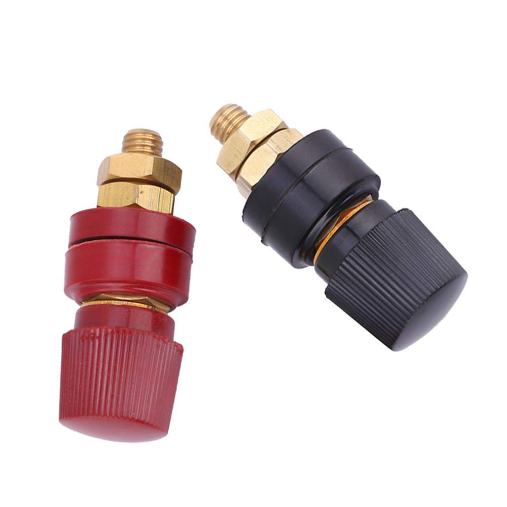 200A Terminal Binding Post 555 Type Brass Pillar Terminal Block M8 Threaded Diameter Binding Post 0-380V 2pcs