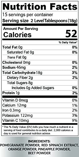 Spin Boost Nitric Oxide Red Spinach Nitrate Pre-Workout Powder Concentrated Super Juice Powder with Beets for Athletic Endurance