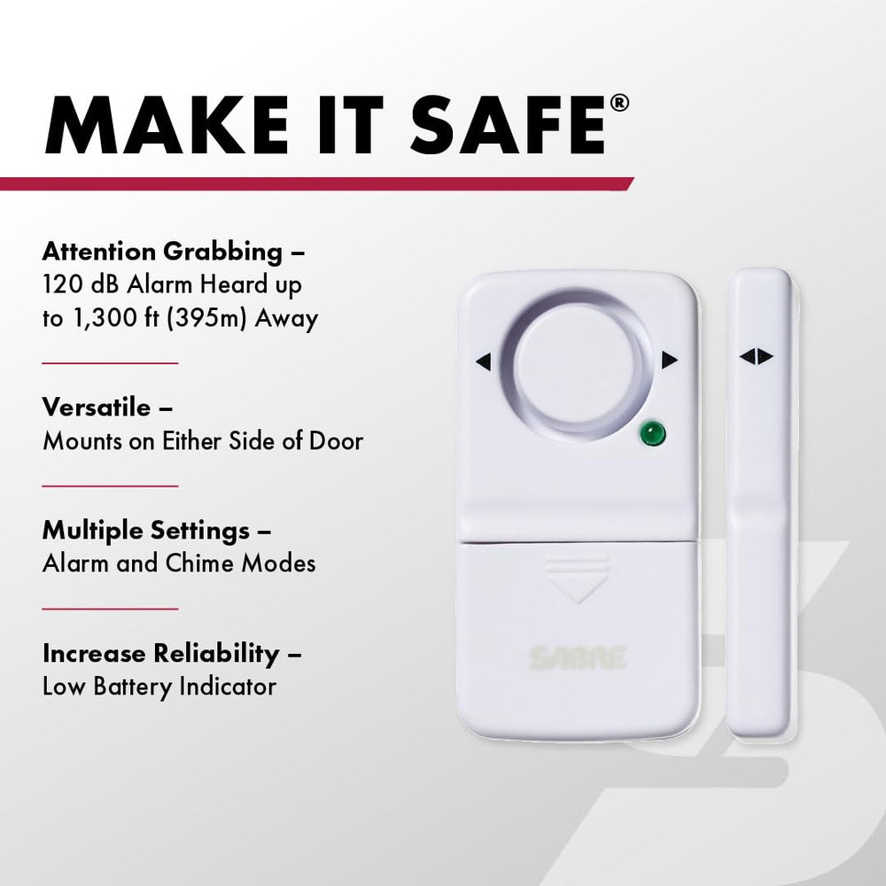 Wireless Home Security Door Window Burglar Alarm with LOUD 120 dB Siren, DIY EASY to Install