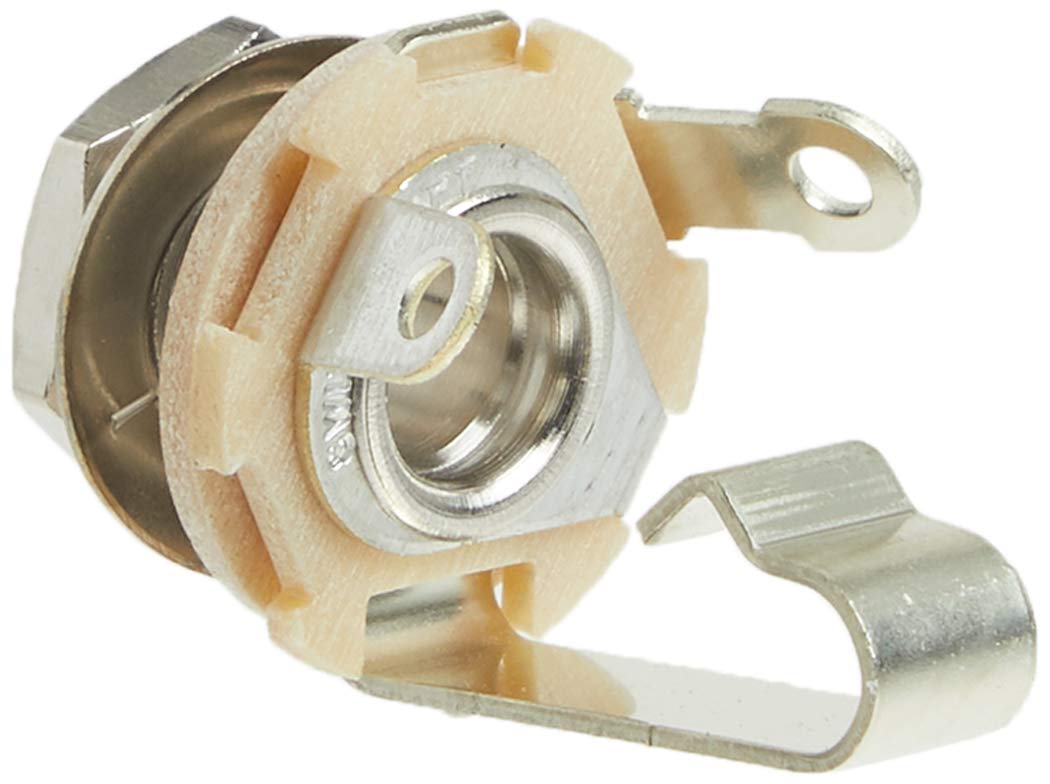 11 Mono Female 1/4-Inch Jack with Nut and Washer, Nickel Finish