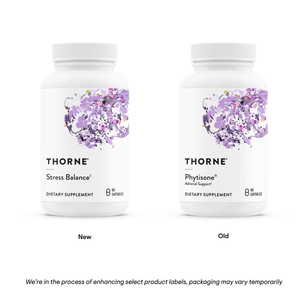 Stress Balance (Formerly Phytisone) - Adrenal Support Supplement with Vitamin C & Ashwagandha - Dairy-Free Health Support* - 60 Capsules - 30 Servings