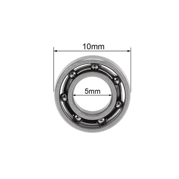MR105K Deep Groove Ball Bearings 5mm Inner Dia 10mm OD 3mm Bore Open Type Chrome Steel Z2 5pcs