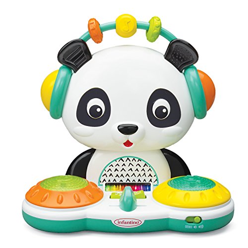 Spin & Slide DJ Panda - Musical Toy with Busy Beads, Light-up Turntable Drums, Funky Beats, switches, Silly Songs and 2 Volume Settings, for Babies and Toddlers