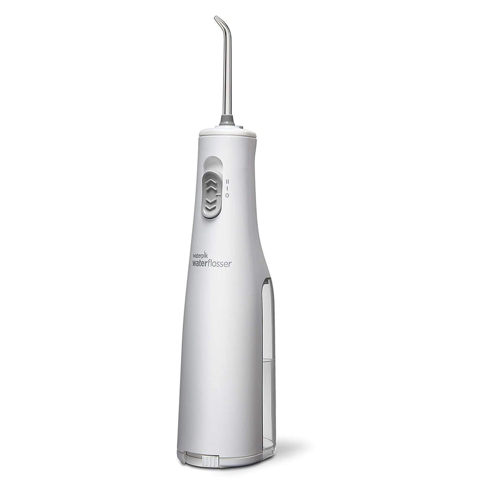 WF02 Cordless Express Water Flosser and Replacement Plaque Seeker Tips Pack of 2 for Implants and Dental Work, Battery Operated, Portable & Waterproof