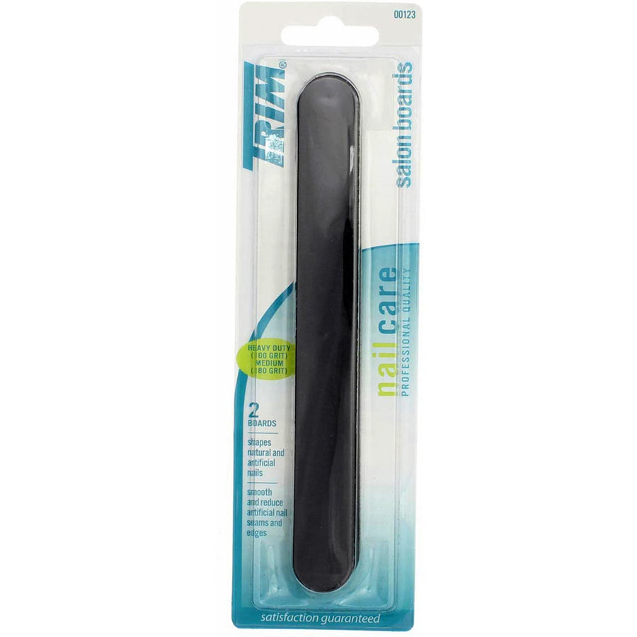 Salon Board Blk 2pk Size Ea Salon Boards Black Heavy Duty (100 Grit) & Medium (180 Grit) 00123 2ct
