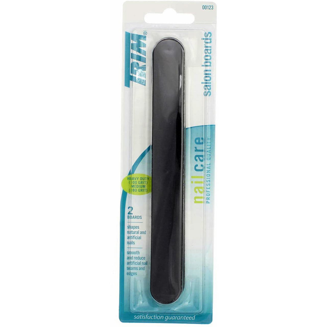 Salon Board Blk 2pk Size Ea Salon Boards Black Heavy Duty (100 Grit) & Medium (180 Grit) 00123 2ct