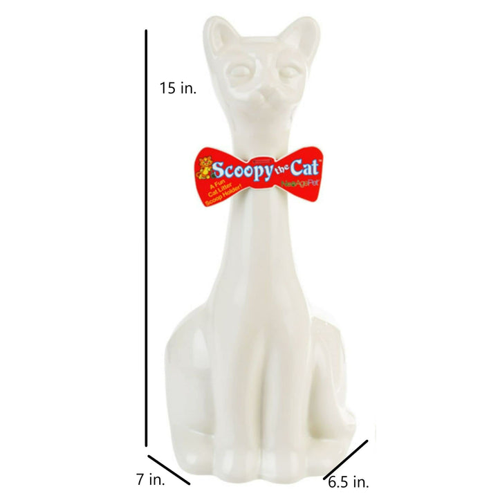 Scoopy Cat Litter Holder w/Scoop,White (IND003W)