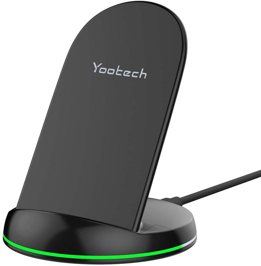Yootech Wireless Charger,10W Max Wireless Charging Stand, Compatible with iPhone 16/16 Plus/16 Pro Max/15/14/14 Plus/14 Pro Max/13/SE 2022/12/11/X/8, Galaxy S22/S21/S20/S10(No AC Adapter)