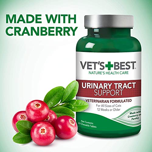 Vet's Best Cat Urinary Tract Support Chewables - Supports A Healthy Urinary Tract in Cats - 60 Chewable Tablets