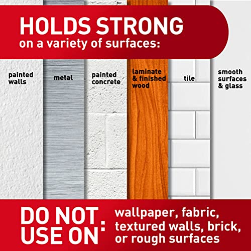Large Bath Picture Hanging Strips, Holds up to 15 lb, Damage Free Hanging Picture Hangers, No Tools Wall Hanging Strips for Bathroom, 4 Pairs (8 Strips)