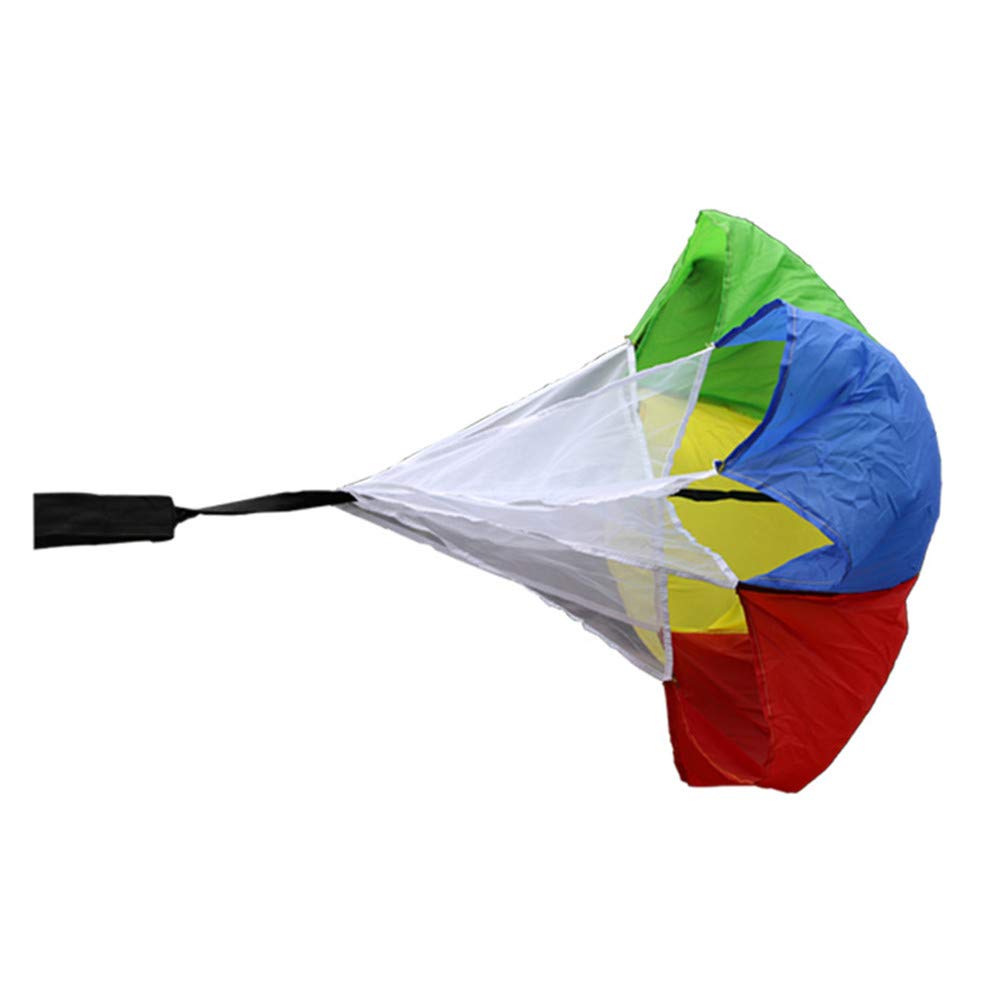 Multicolor Resistance Parachute - 43 inch Running Drag Chute with Adjustable Waist Strap for Kids Youth Power Speed Training