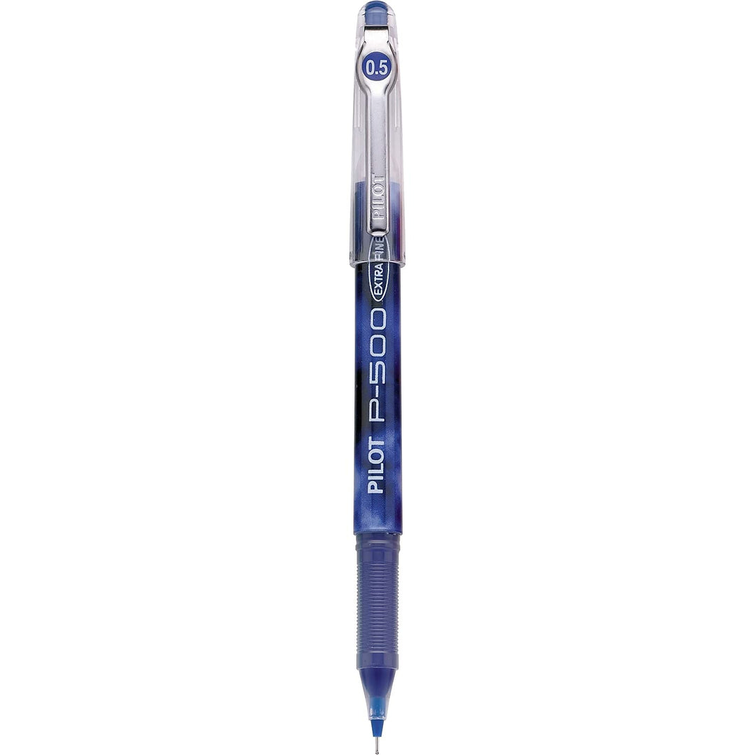 , Precise P-500 Gel Ink Rolling Ball Stick Pens, Marbled Barrel, Extra Fine Point 0.5 mm, Blue, Pack of 12