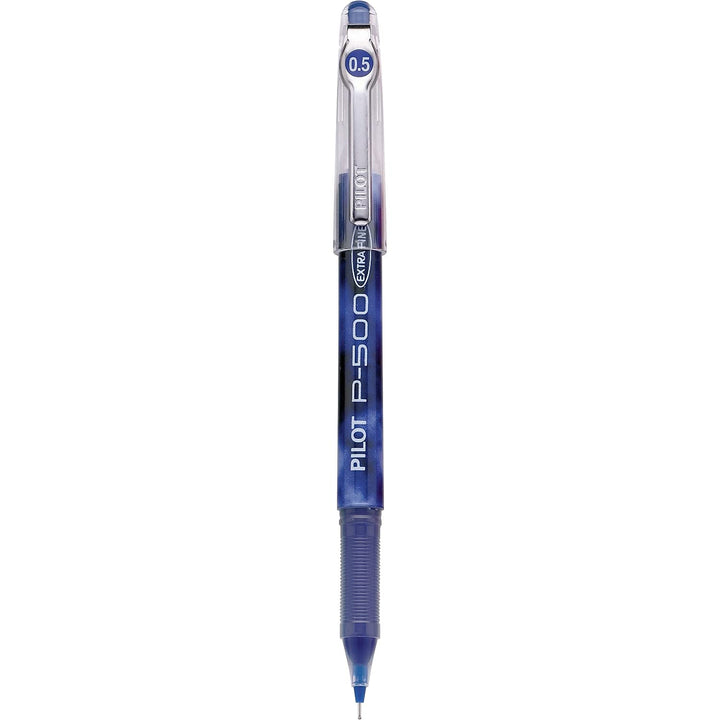 , Precise P-500 Gel Ink Rolling Ball Stick Pens, Marbled Barrel, Extra Fine Point 0.5 mm, Blue, Pack of 12