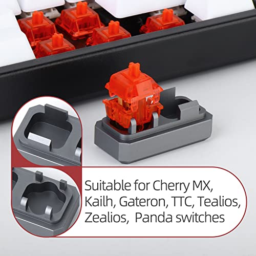 YIMAGUJRX RUNJRX 32 Switches Acrylic Lube Station,Keyboard Lube Kit,Switch Opener,Switch Lube,Switch Puller,Keycap Puller,Switch Lube Tool for Custom Mechanical Keyboard (12Pcs)