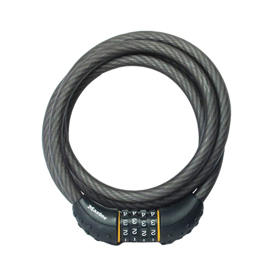 Cable Lock, Set Your Own Combination Bike Lock, 6 ft. Long, Black, 8122D