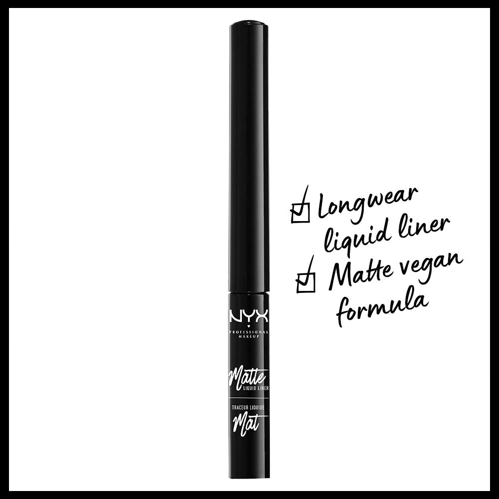 Matte Liquid Liner, Waterproof Eyeliner - Black, Vegan Formula