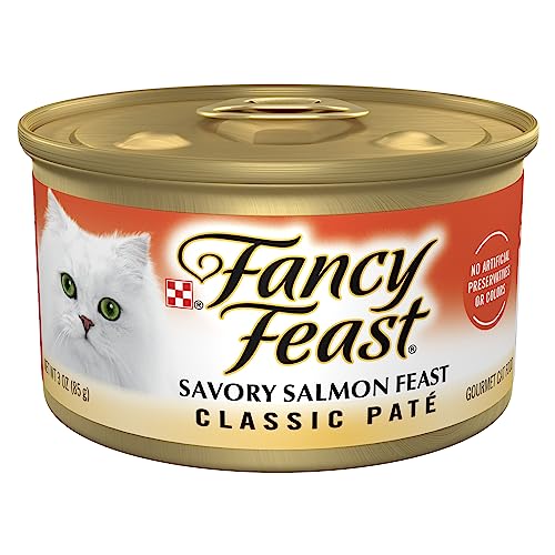 Purina Salmon Feast Classic Grain Free Wet Cat Food Pate - (Pack of 24) 3 oz. Cans